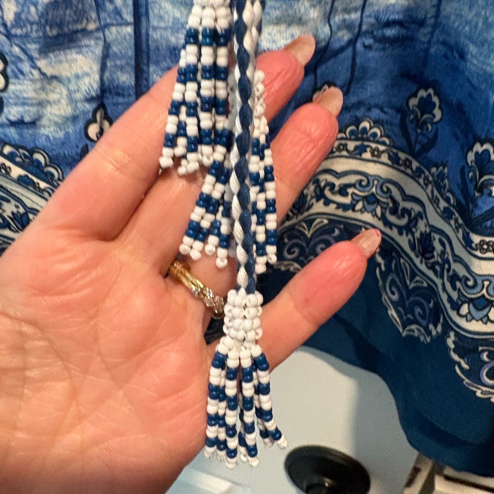 FARM Rio Blue and White Mini Dress - Picture 6 of 9